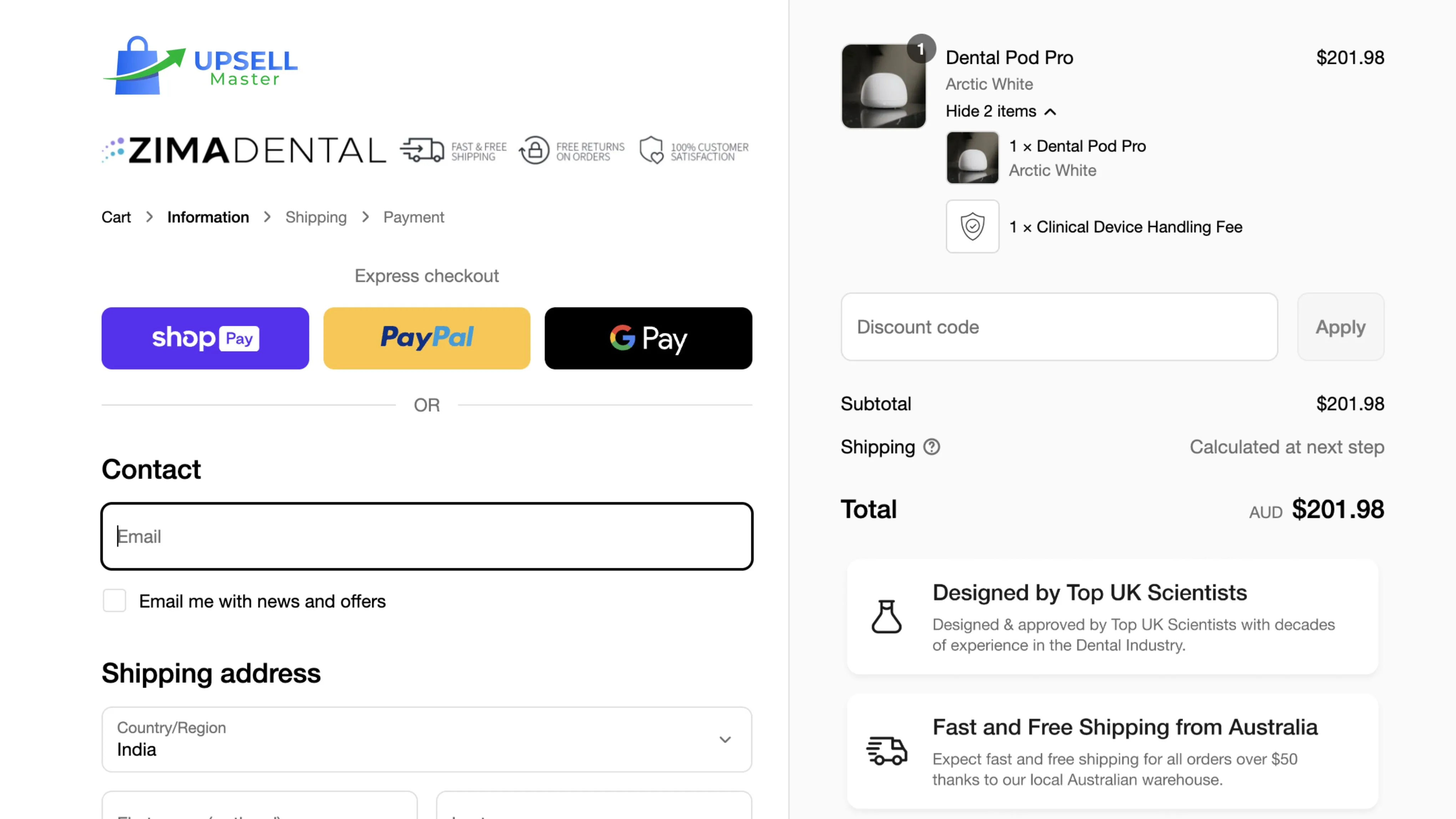 Tariff Widget Upsell Master -Dental Pod Pro.webp